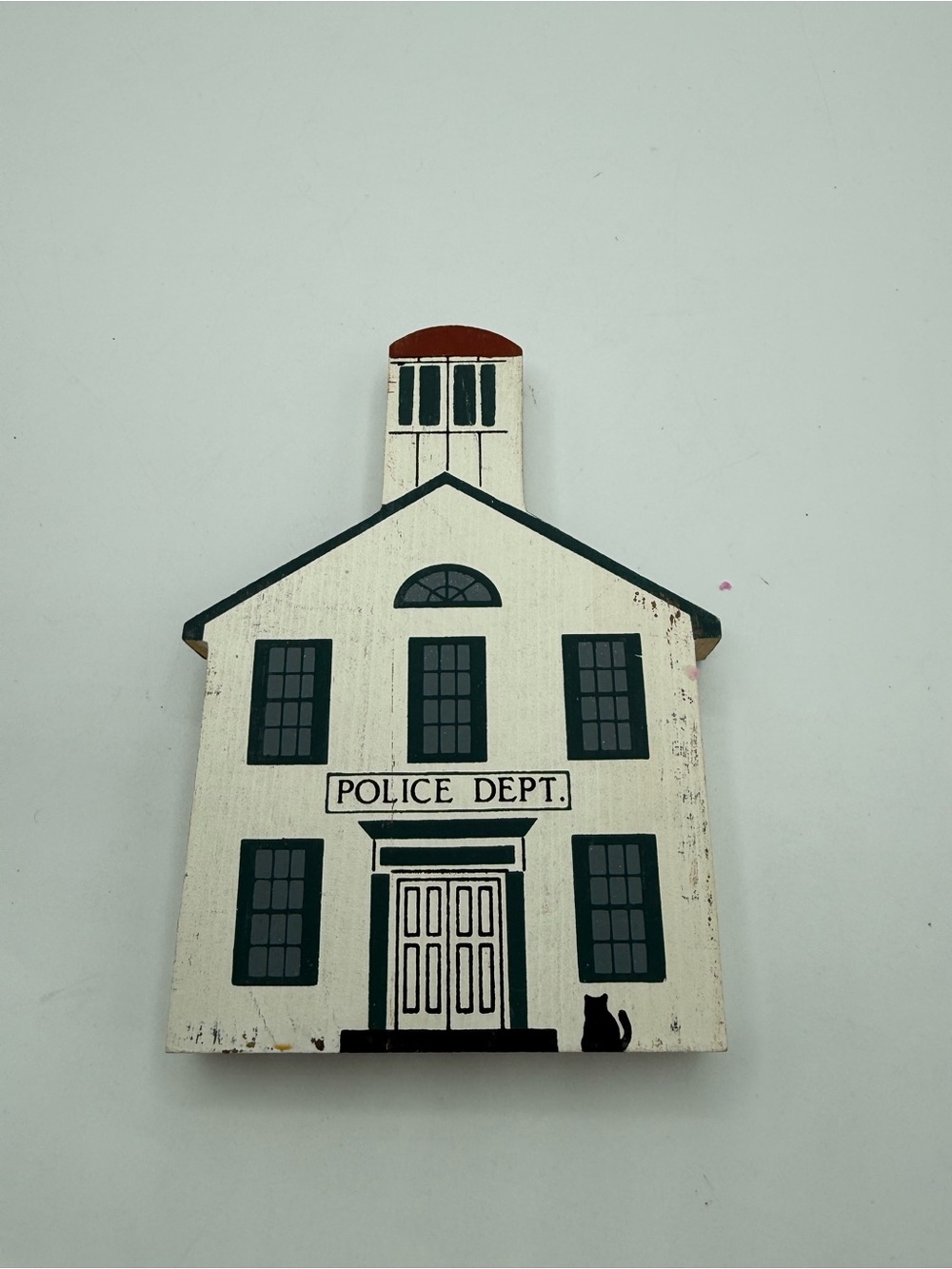 Cats Meow Series V 1987 Police Department Wooden Plaque Collectible Vintage Rare
